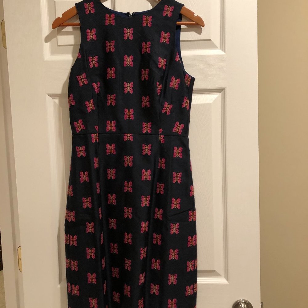 J. Crew Sheath Dress in Butterfly SIze 2
